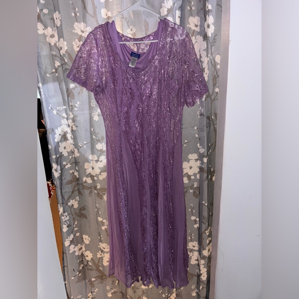Vicky Wayne Signature Collection Lavender Lace Dress
